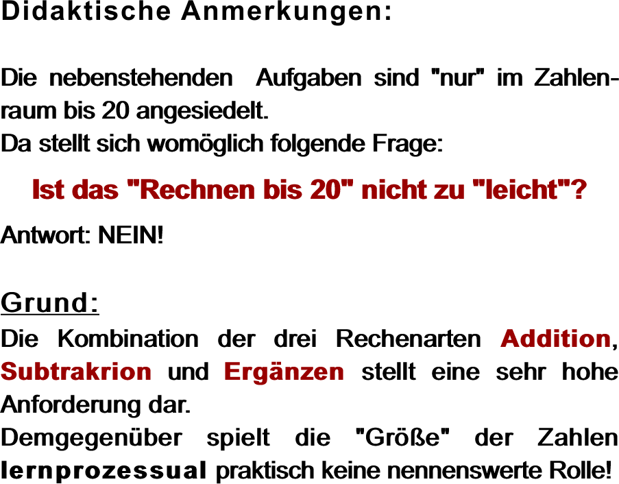 Didaktische Anmerkungen: